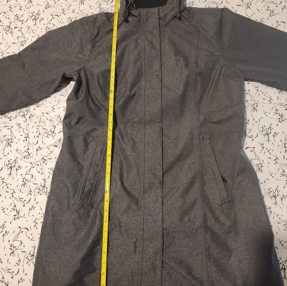 Eddie Bauer Women's Gray Waterproof Hooded Trench Coat XL - Picture 13 of 15